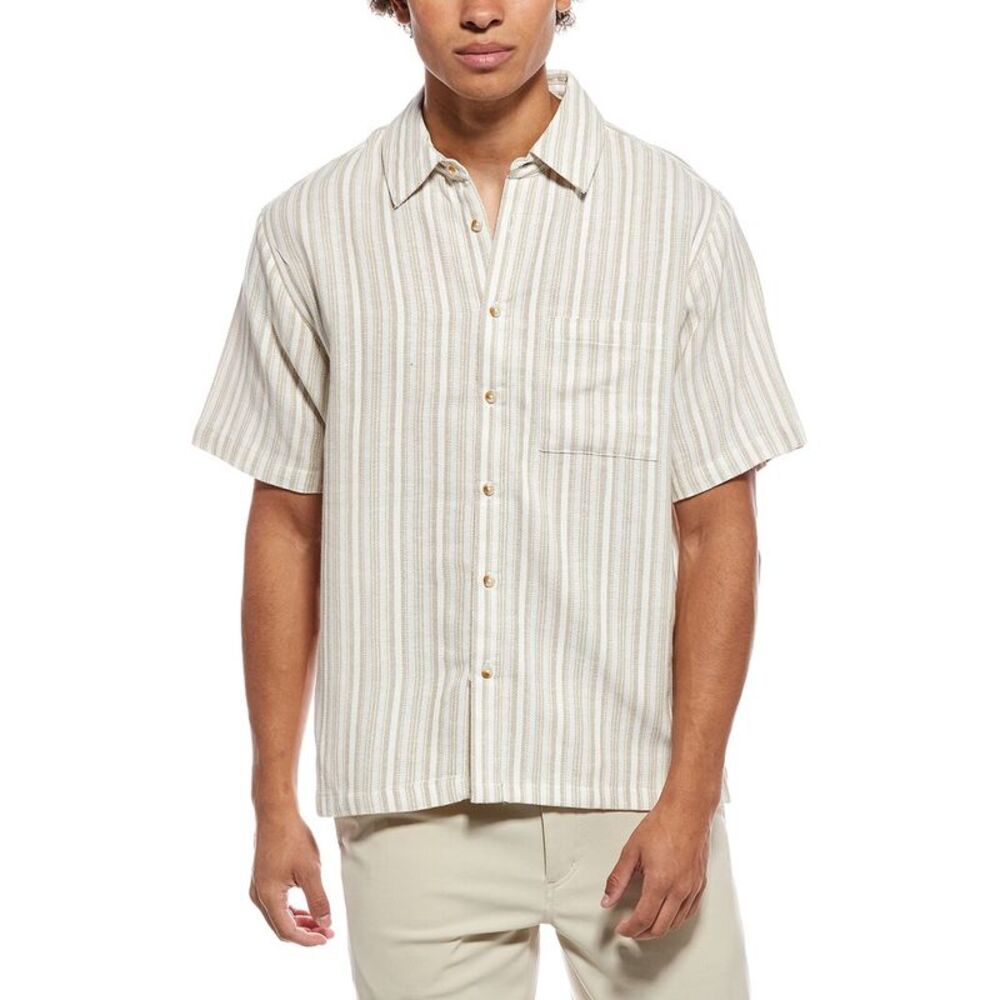 Sovereign Code Mens  Stripe Shirt, Brown